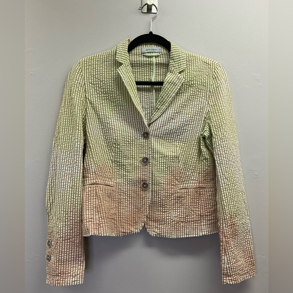 Rene’ Lezard Ombré Seersucker Blazer - Picture 10 of 12